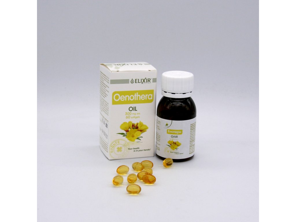 Pupalkový olej - Eliksír - 60 kapsúl - (1_300 mg) - Elixir - Herbatica